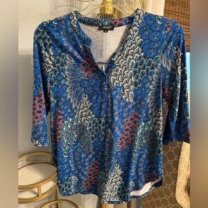 Beautiful &!Soft Women's Multicolor Paisley Blouse
